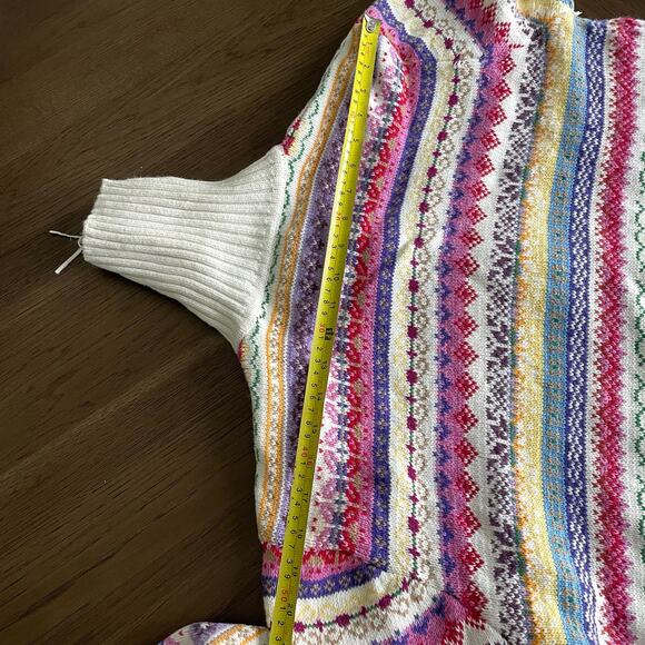 Tiara International Striped Cardigan Sweater Zip Front Women XL Tassel Pull READ - Picture 9 of 16